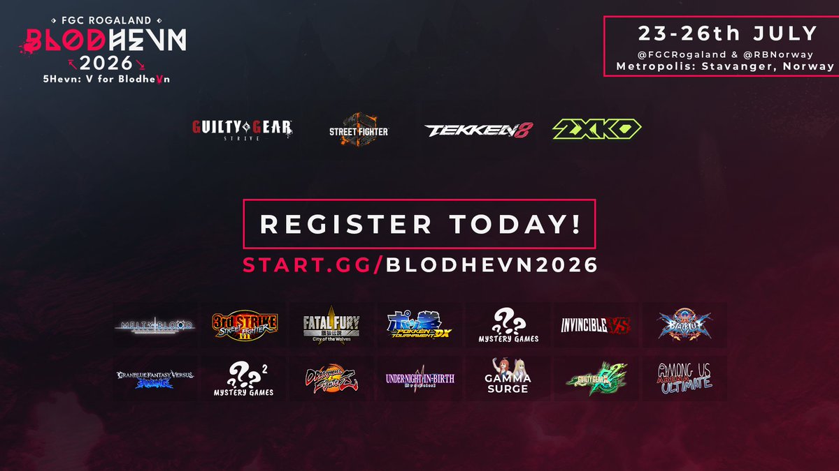 FGC Rogaland (BLODHEVN 2026: 23-26th July) tweet media