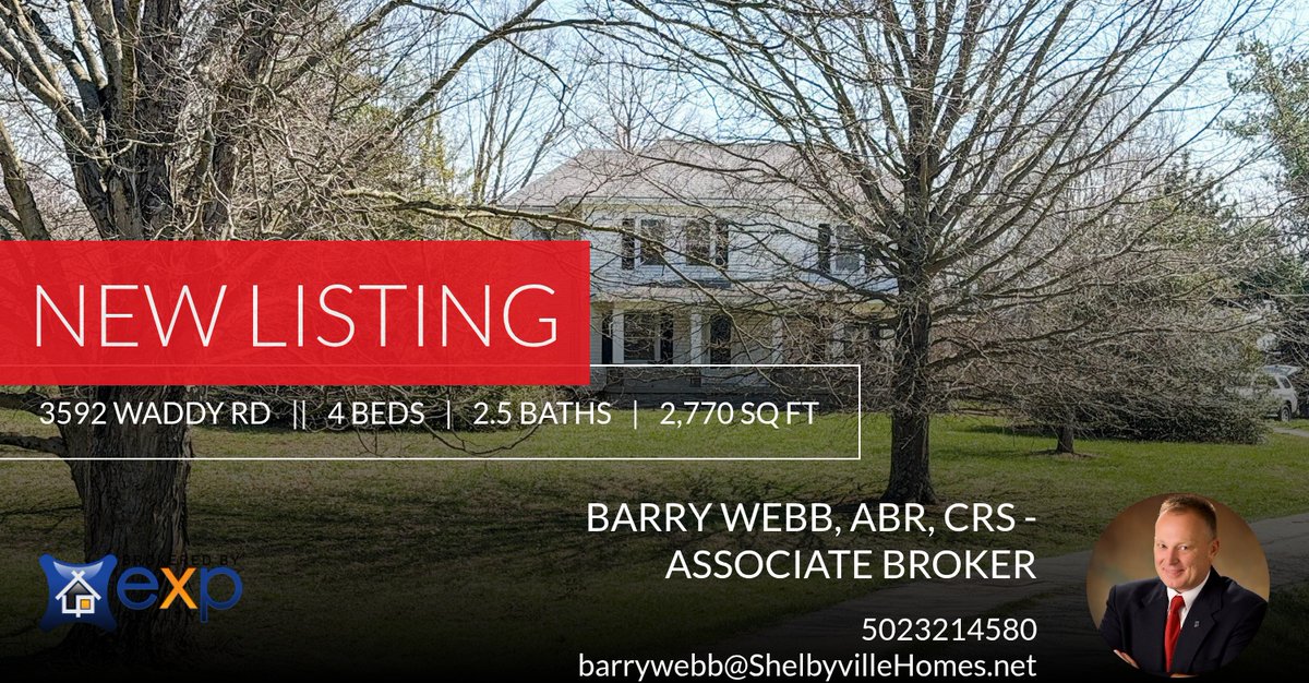 barrywebb's tweet photo. 📍 New Listing 📍 Take a look at this fantastic new property that just hit the market located at 3592 Waddy Rd in Waddy. Reach out here or at 5023214580 for more information

Listed by
Barry Webb
eXp Realty, LLC
(502) 321-4580 https://t.co/yGF5FDLBbT https://t.co/lfmUOxKWAl