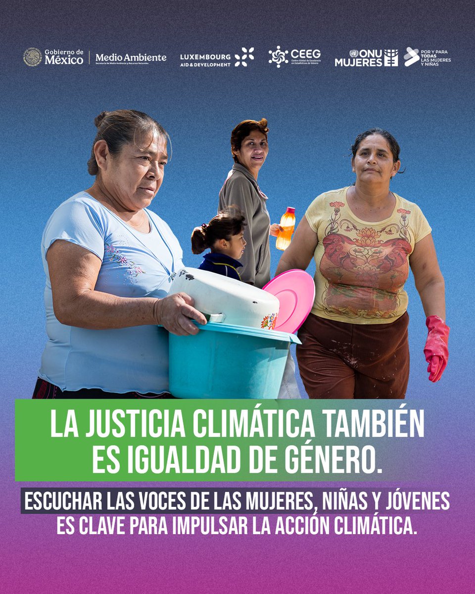 ONUMujeresMX's tweet photo. 🌍 La crisis climática no afecta a todas las personas por igual. Por eso, contar con estadísticas que integren la perspectiva de género es clave para comprender las desigualdades y diseñar soluciones más justas.
📊 El Plan de Acción de Belém sobre Género (#BelemGAP) impulsa precisamente eso: más y mejores datos, y el reconocimiento del liderazgo de las mujeres en la acción climática.
⚖️ Porque sin datos no hay políticas efectivas, y sin mujeres no hay justicia climática.