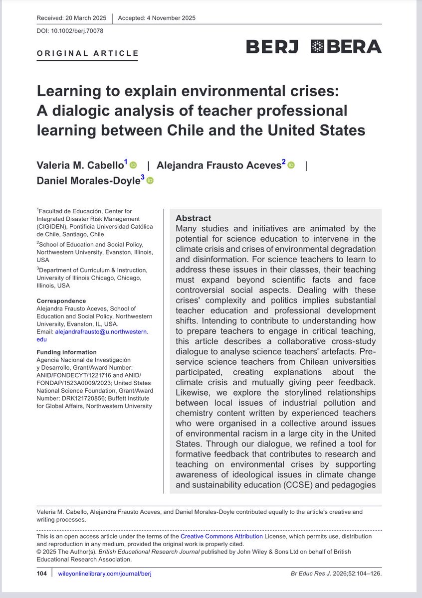 British Educational Research Journal tweet media