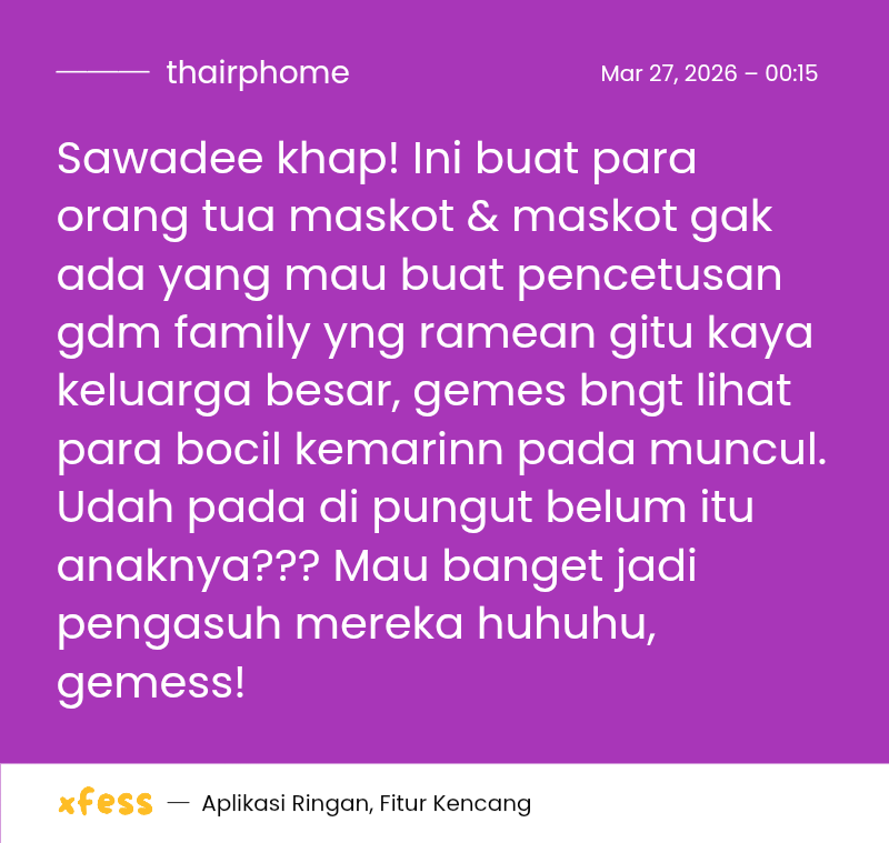 ON! kirim ke xfess.com/thairphome tweet media