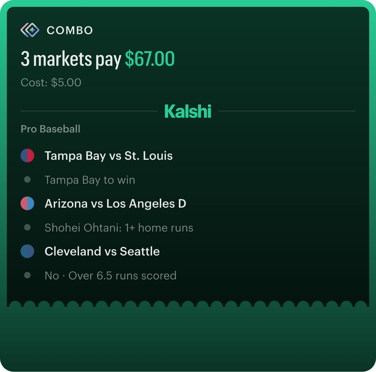 heavy_steps's tweet photo. +1300 Opening Day vibes 🔥
Mariners UNDER + Rays ML + Ohtani HR 🚀
Sharp base with a nuke on top… let’s cash one 💰
#MLB #OpeningDay #SportsBetting #Kalshi #HomeRun #HeavySteps https://t.co/HSB81MNgVl