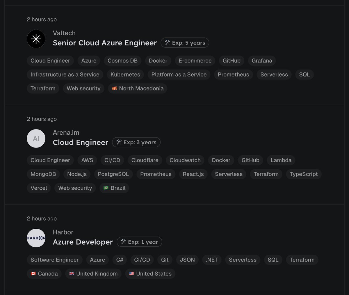🟢 Today at RemoteYeah

Finding the right remote engineering role just got easier.

Every job that requires experience now clearly shows a badge with the number of years needed — so you can quickly spot what fits you best. 🚀

See for yourself at remoteyeah.com