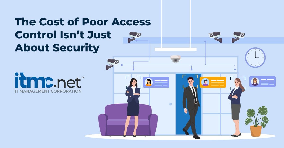 itmc_net's tweet photo. Most people think access control is only about keeping the wrong people out. In reality, weak access control can lead to audit issues, safety concerns, operational headaches, and reputational risk. Learn more in our latest blog: https://t.co/KlRFCmYai6. https://t.co/3rU4JVqyJh