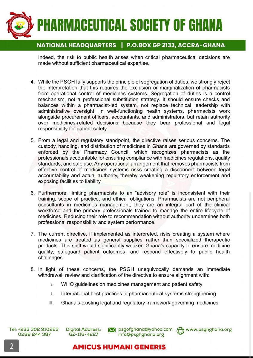 Pharmaceutical Society of Ghana tweet media