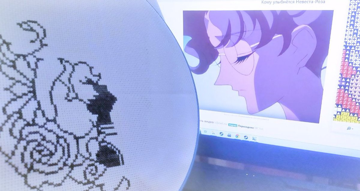 #shoujokakumeiutena #revolutionarygirlutena #utena #utenatenjou #anthy #anthyhimemiya #crossstitching #embroidery #wip