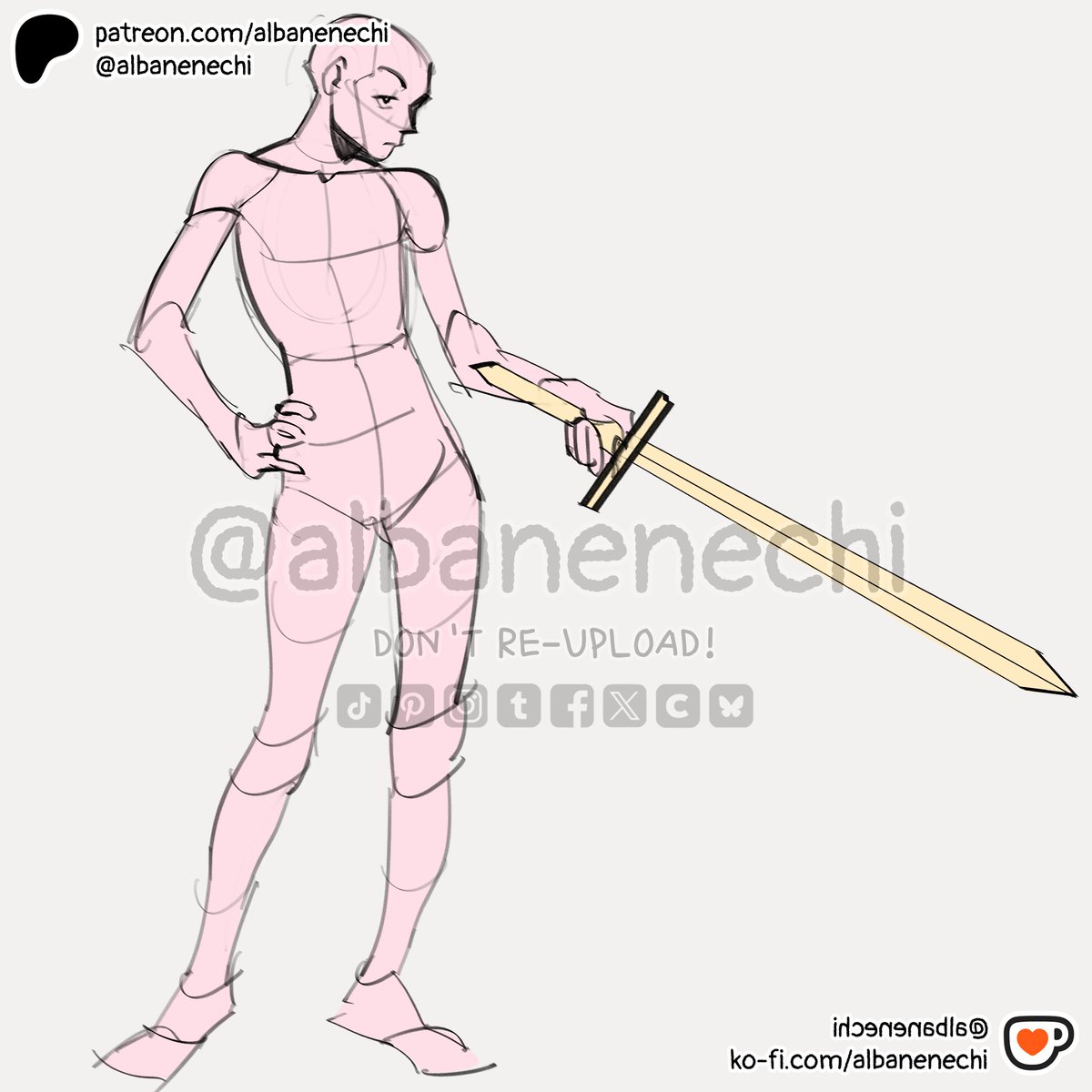 albanenechi ✦ bases & poses for reference tweet media