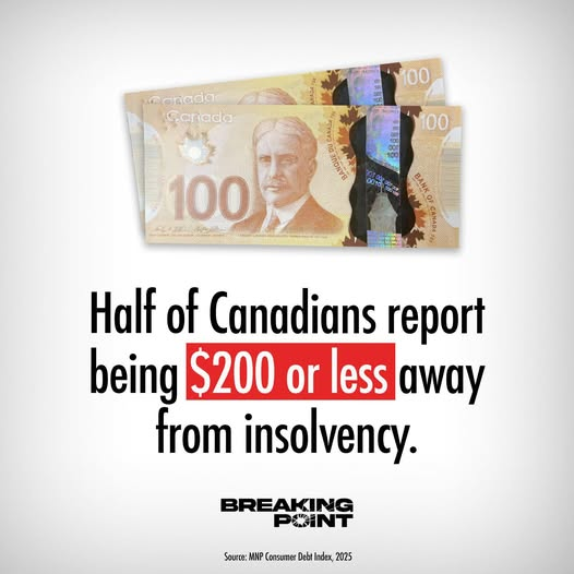 2021Ccmbc's tweet image. Half the country is $200 from insolvency… and Ottawa’s big idea is another press release and a carbon tax tweak.🌎

@MarkJCarney could direct his #Liberals to cut taxes. Freeze increases. Stop automatic MP raises. Spend less abroad.✂️

But that would mean agreeing with