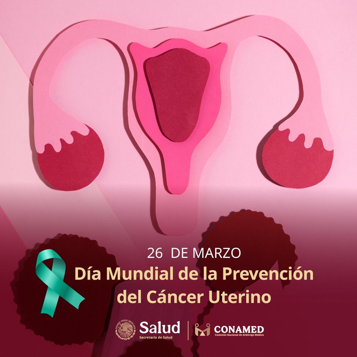 CONAMED_SALUD's tweet photo. 26 de marzo | Día Mundial de la Prevención del Cáncer Uterino 💜
El cáncer uterino es la segunda causa de muerte en mujeres en México.
#CáncerUterino #SaludDeLaMujer #CONAMED #Efemérides https://t.co/khwtFPBZr8