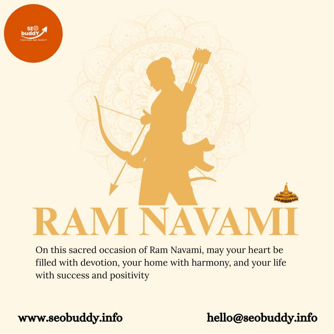 SeobuddyD's tweet photo. 🌸✨ Ram Navami wishes from SEO Buddy! ✨🌸

May Lord Ram bless you with strength, success, and positivity in all you do. 🚩

#RamNavami #SEOBuddy #FestiveWishes https://t.co/USzKp7JiXx