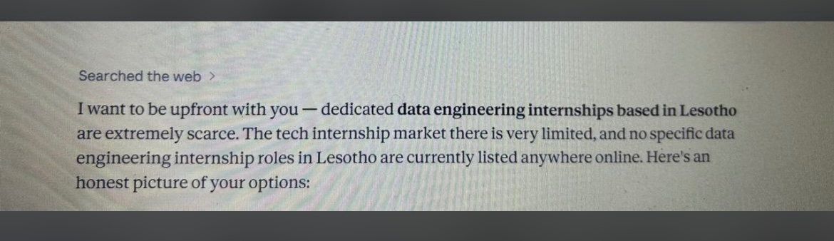 thatomatlali's tweet photo. How are young Basotho It grads supposed to gain experience when there are no local internships. Do you have programs for us? # Lesotho # ITjobs #YouthEmployment https://t.co/6hwrIAxzQk