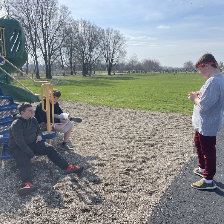 PotomacGrade's tweet photo. 7th and 8th graders took their IAR test prep outside on this beautiful day!! ☀️ https://t.co/c9rXDyoyoE