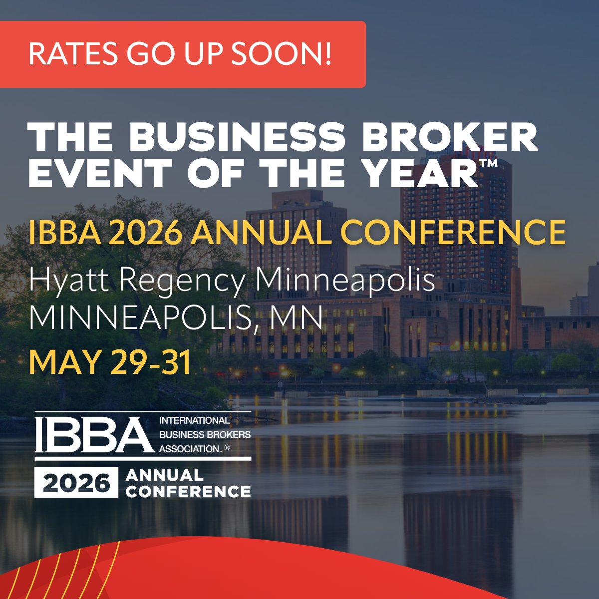 IBBAHQ's tweet photo. Don’t miss your chance to save on conference registration! Join us where business brokers come together to learn, connect, and grow.

Register now: https://t.co/1d4szpGXiz

#IBBAConference26 #BusinessBrokerEventOfTheYear https://t.co/CzoVoR9daH