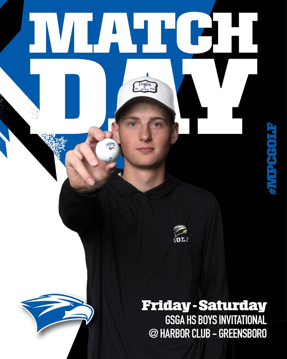 MPCAthletics's tweet image. The varsity boys #MPCGolf team is headed to the GSGA HS Boys Invitational at Harbor Club in Greensboro this weekend!

#MPCWAY | #FunToWatch
