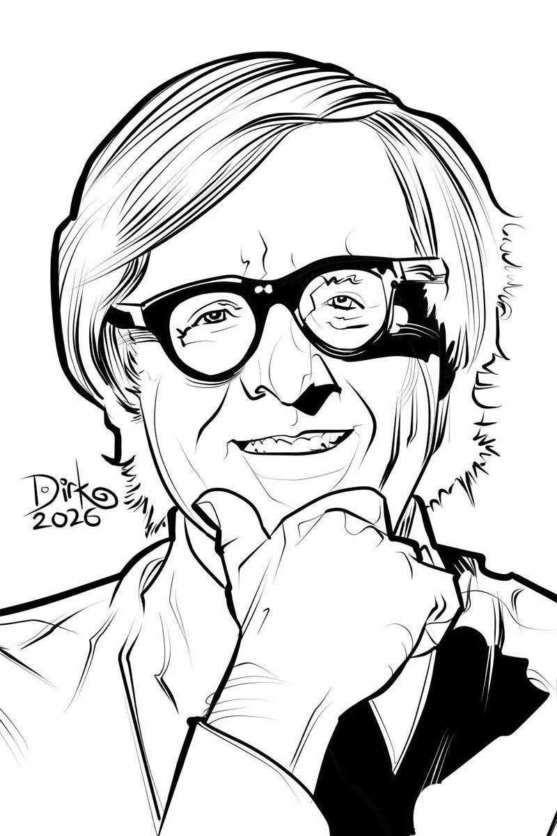 My portrait of Ray Bradbury in color and black and white.

#RayBradbury #art #portraitart
