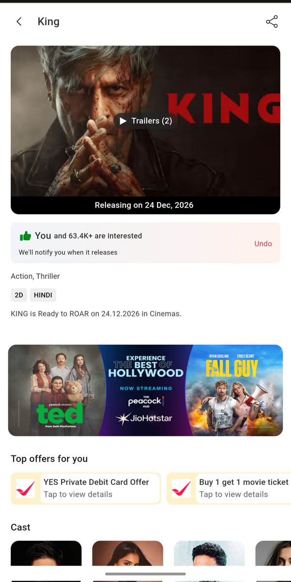 srkianmurad's tweet image. 63.4k+ BMS intrest for #KING 
Still 273 days remaining 💥
