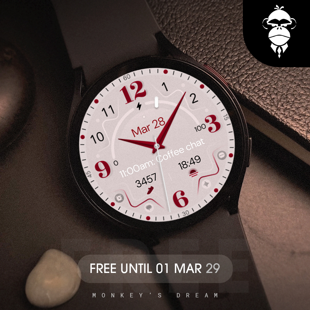 MonkeysDream2's tweet photo. Hello everyone!
This is “Red Pink” - Elegant watch face for Wear OS  

Play Store: https://t.co/ItY7C65gzF

Thank you! 
#thursdayvibes #thursdaymorning #wearos #GalaxyWatch8 #PixelWatch4 #Google #Samsung https://t.co/5ERpsmdX8h