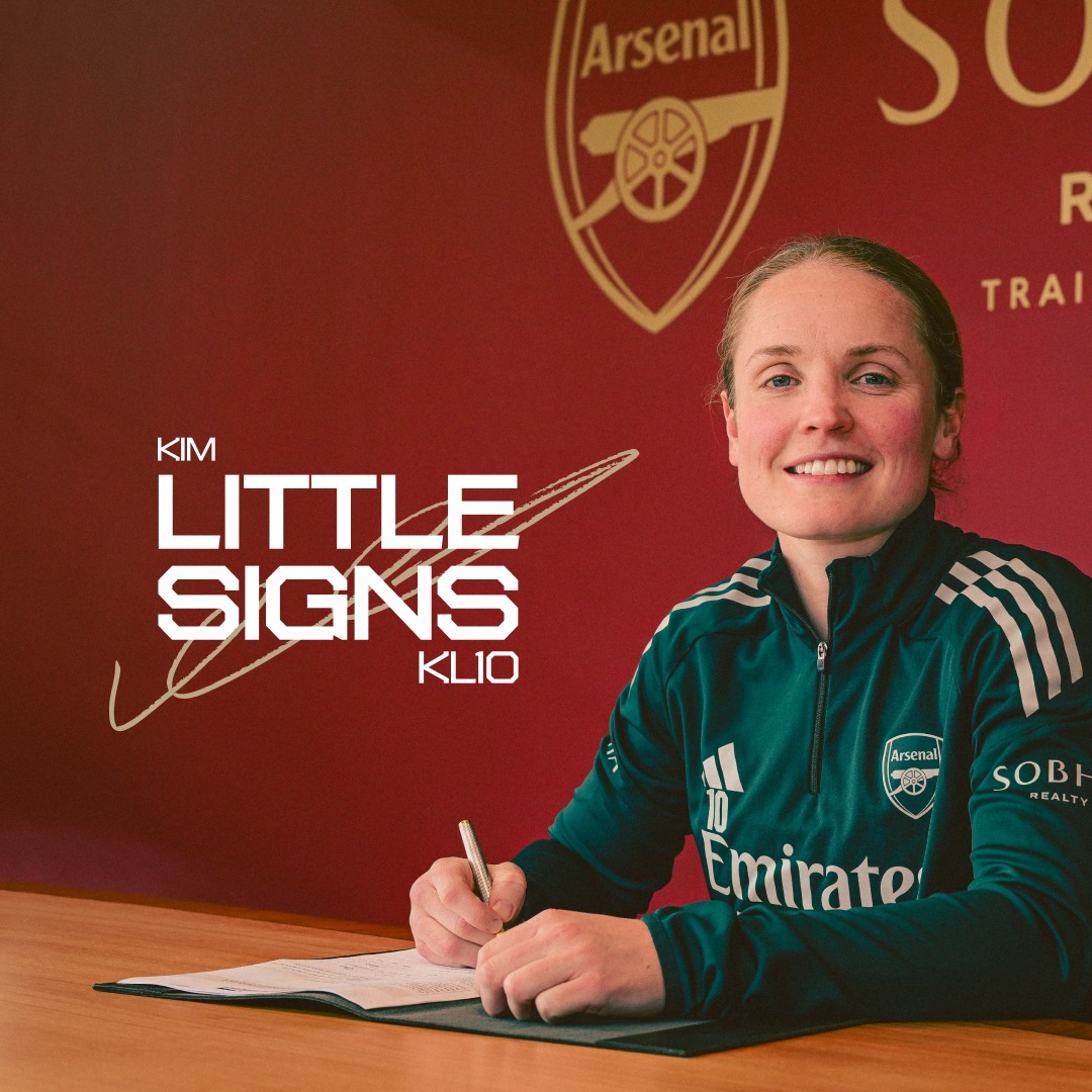 ArsenalWFC's tweet photo. 405 appearances. 177 goals… 

And one more year, Kimmy Little ♥️