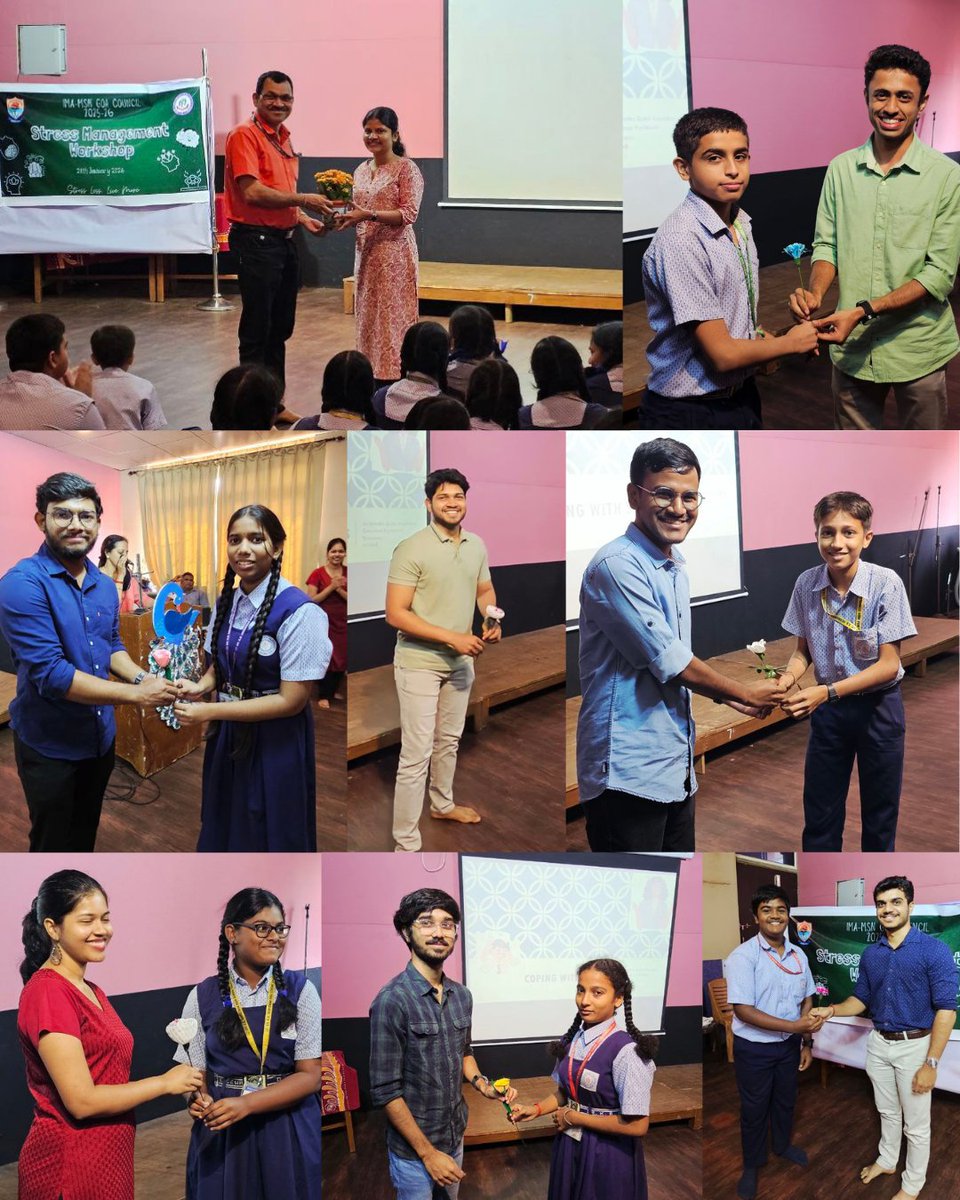 MsnGoa's tweet photo. The IMA MSN Goa Council 2025 conducted the last activity of our tenure. A school talk on Stress Management in Dr. K. B. Hedgewar High School in Cujira Bambolim on 28th of January 2026. 

IMA-MSN Council'25 
Caring Hands: Where Excellence Meets Compassion ✨️ https://t.co/G4rwNKIyvg