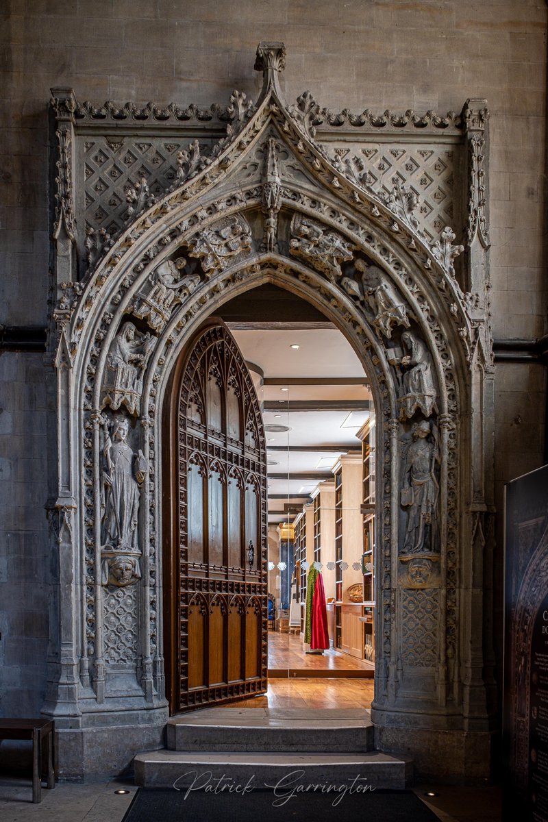 JPG_1969's tweet image. The Hamo de Hythe Door at Rochester Cathedral is a magnificent example of English Decorated Gothic sculpture, commissioned around 1340–1343 by Bishop Hamo de Hythe (Bishop of Rochester 1319–1352). #rochester #cathedral #kent #blackdeath #gothic