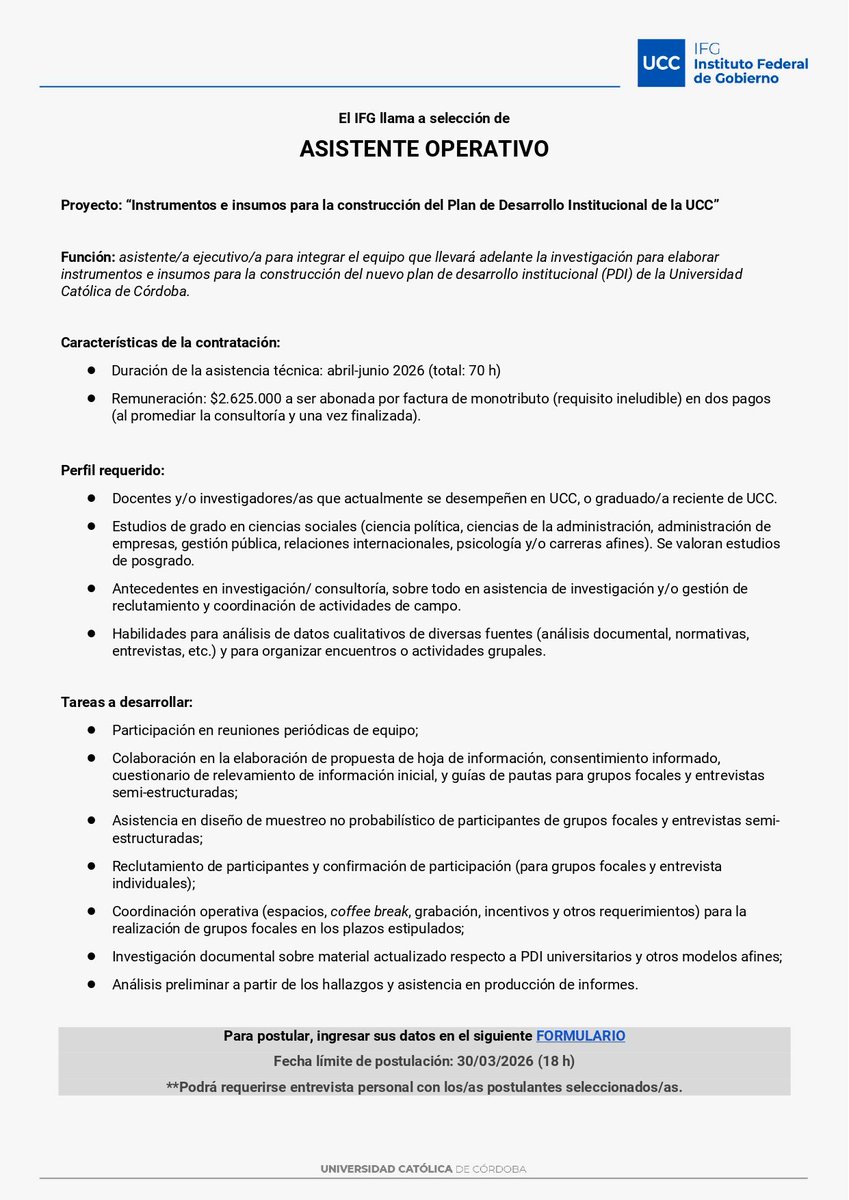 Instituto Federal de Gobierno UCC tweet media