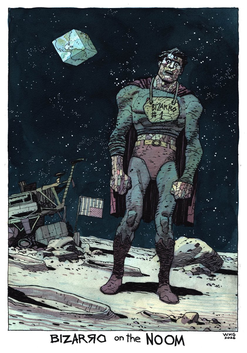 ghwalta's tweet photo. BIZARRO commission
I LOVE this character!!!
(Ink+acrylic watercolors+acrylic painting)
Any info about my original art available at @TGR_ComicArt  !!
https://t.co/b9djv1Pt5H...
hello@thegreenroomcomicart.com https://t.co/OrVv5b3Ml8