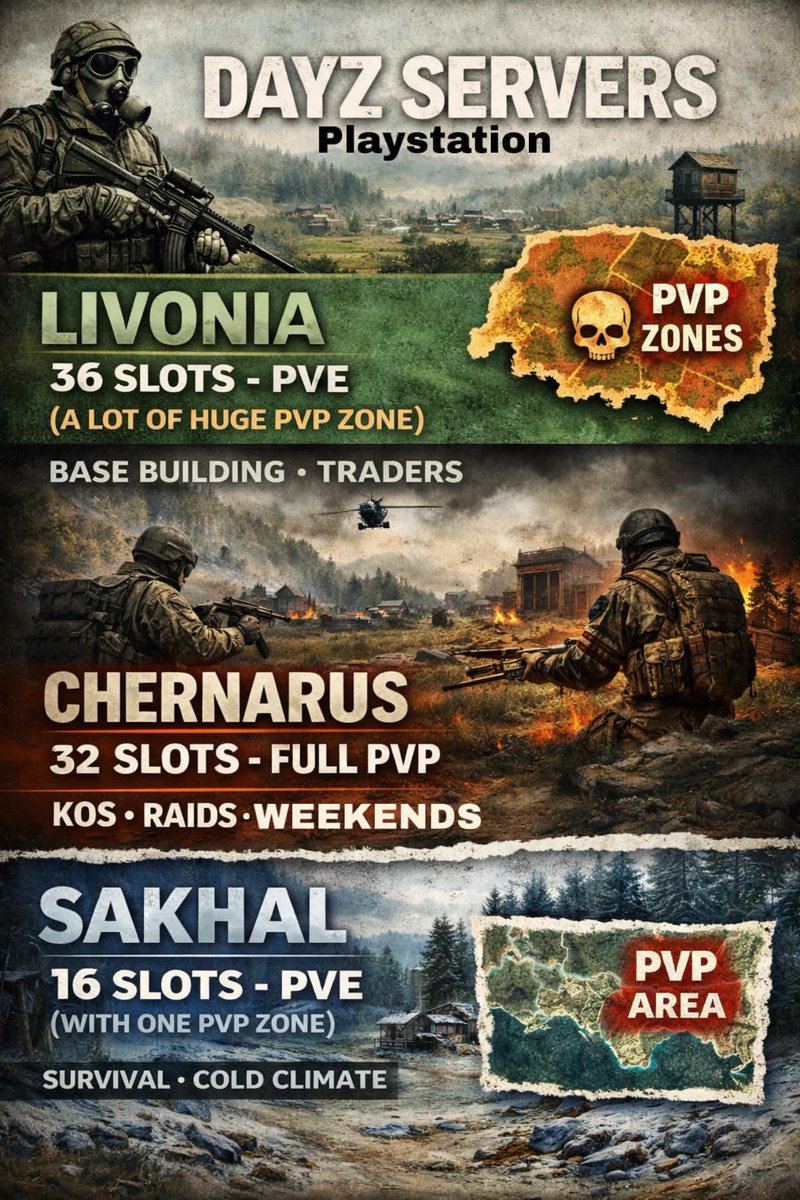 TimS23838383's tweet photo. Veguana  
Livinia &amp; CHERNARUS maps
Undead stories Sakhal..
Join our discord 8 VEGUANA 5 https://t.co/lfHLlZweMz