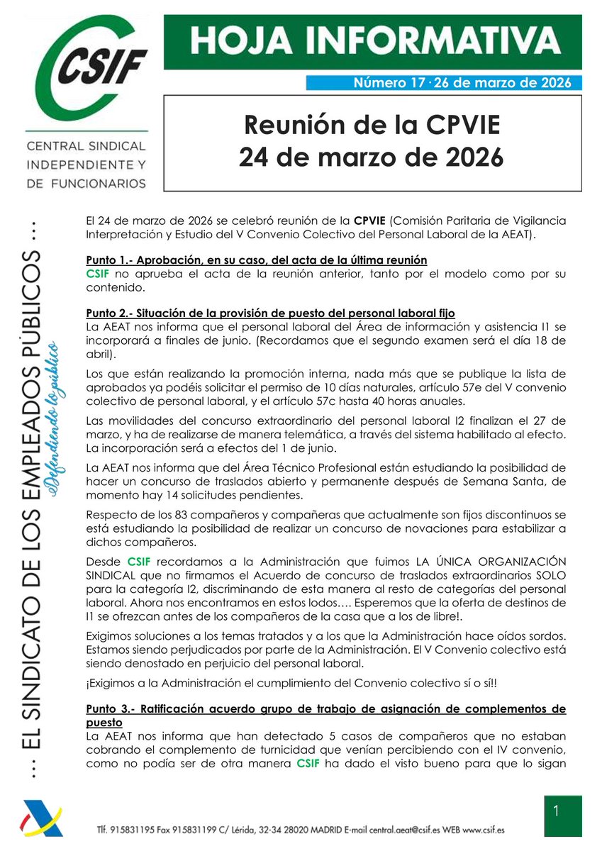 CSIF AEAT tweet media