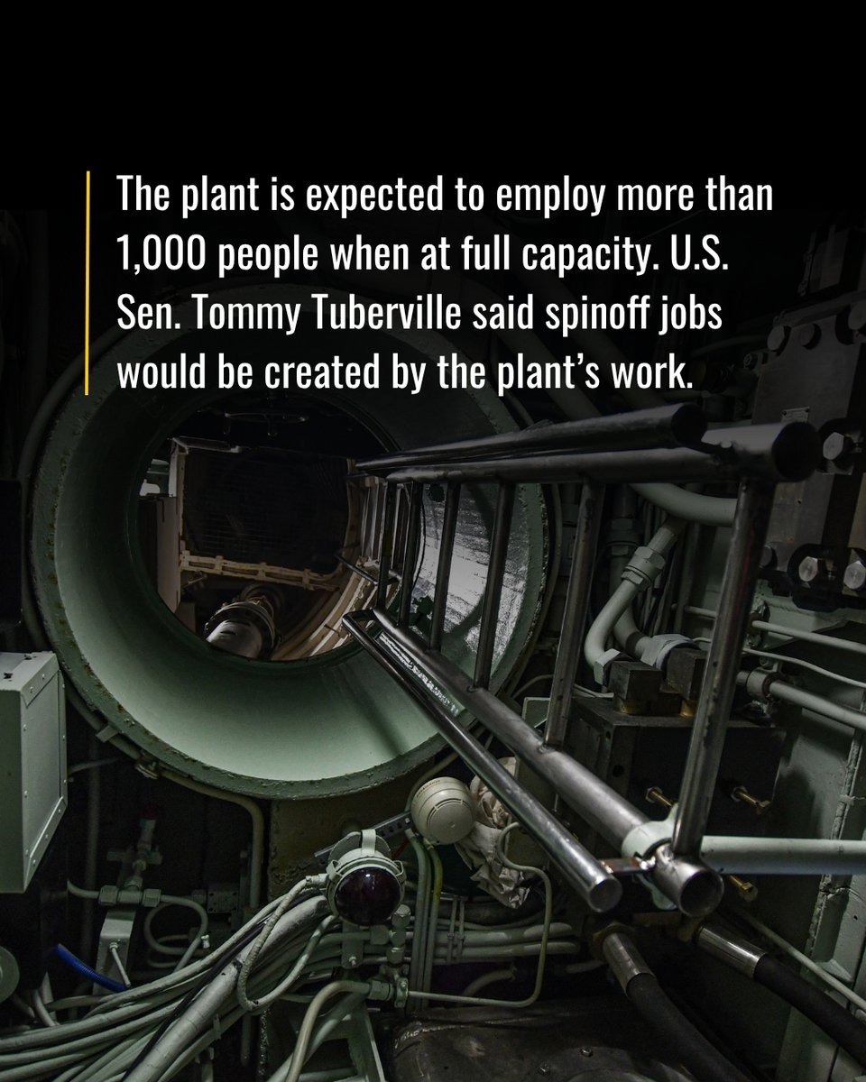 🔗: al.com/news/huntsvill… 

A former rail car facility in northwest Alabama is being transformed into a submarine components plant. Hadrian founder and CEO Chris Power credited the Trump administration with the $2.4 billion investment.