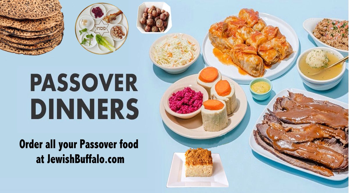 JewishBuffalo's tweet photo. Stress free Passover!!! Order your gourmet Passover food at CJL - Last chance to order: Today, March 26th · 8:00 pm *|https://t.co/RLVRuk41vq|* https://t.co/stdKWgwRWm