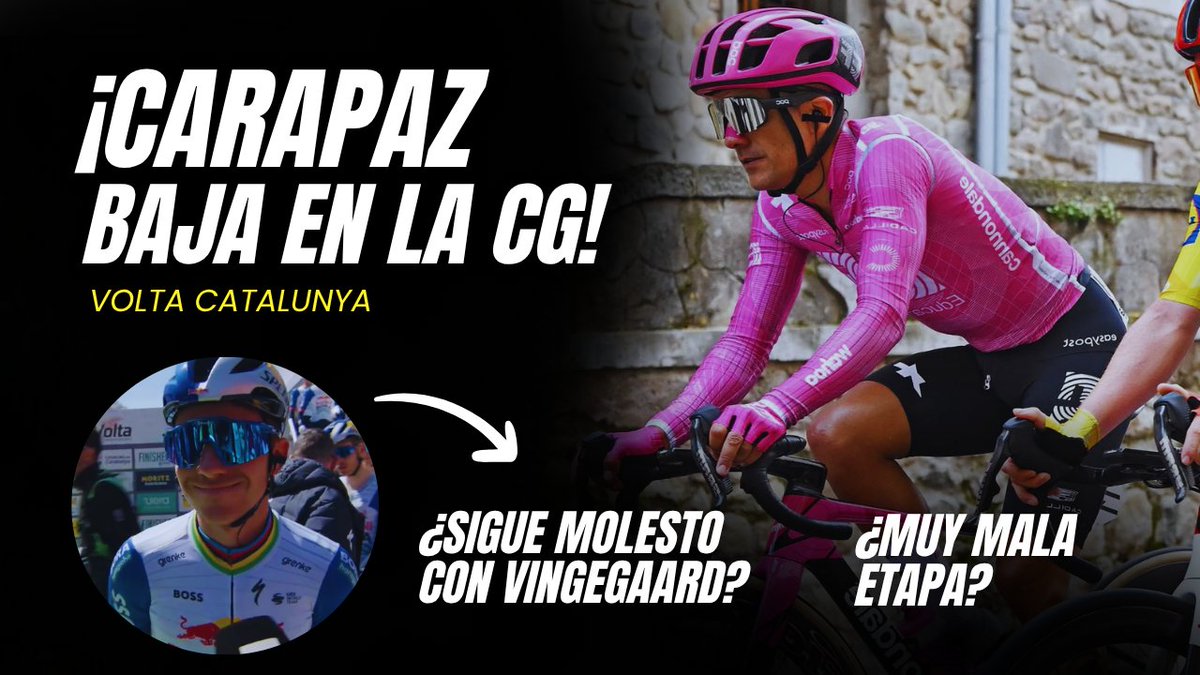 ¡Pésima etapa! ¿Richard Carapaz cayó cuántos puestos? Remco Evenepoel sigue molesto con Jonas Vingegaard?. Etapa 4 Vuelta a Cataluña 🇪🇨🇨🇴 youtu.be/37gTHmrebck
