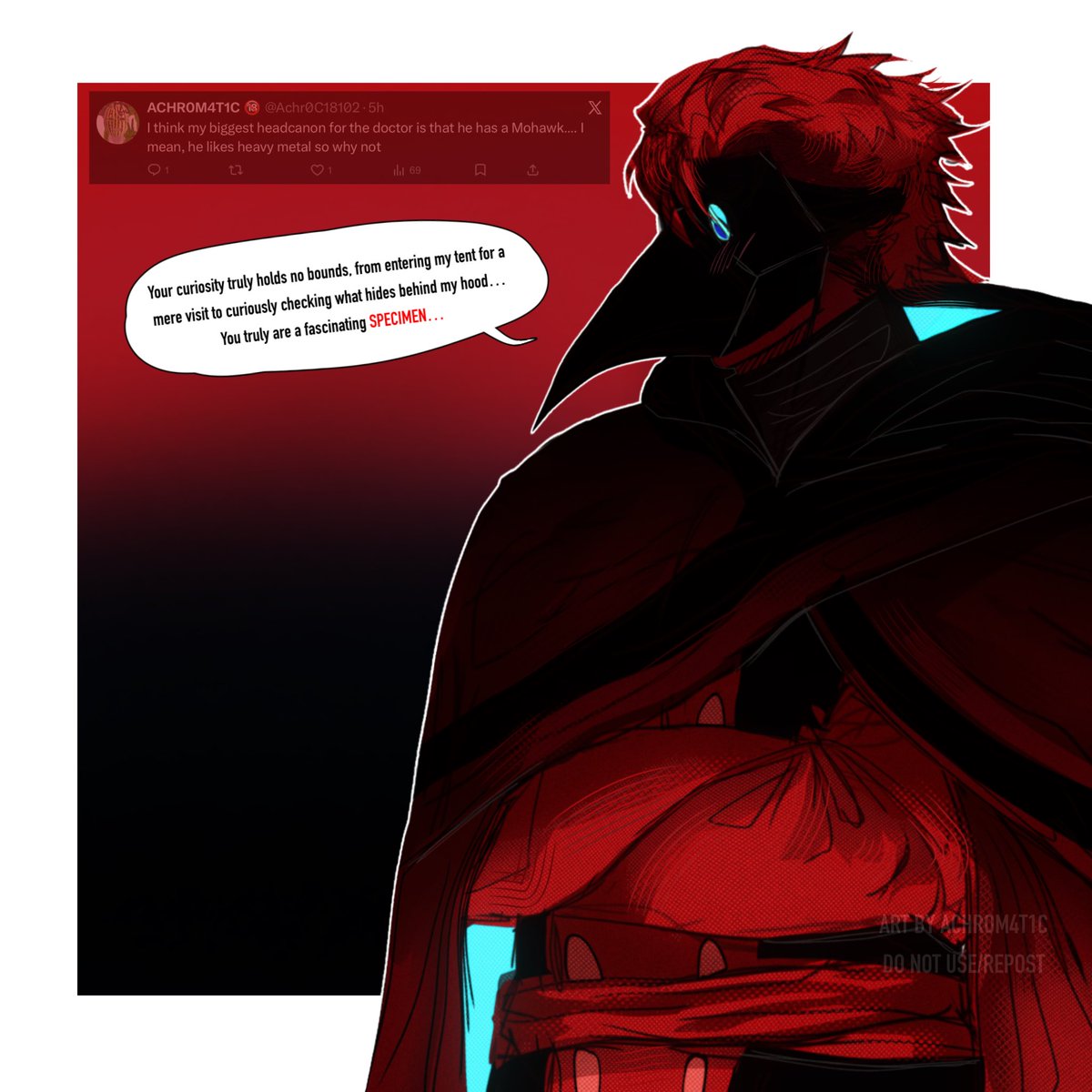 Achr0C18102's tweet image. I love the doctor.. #doctor #tfc #thefreakcircus
He has a Mohawk to me..