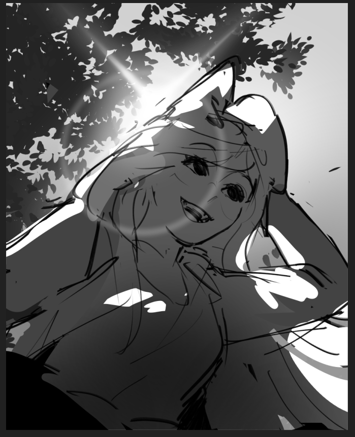 The progress shots for the Illy poster 