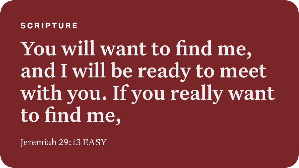 Melanie09222671's tweet image. Jeremiah 29:13 EASY #jesus #is #king #god #is #love bible.com/bible/2079/jer…