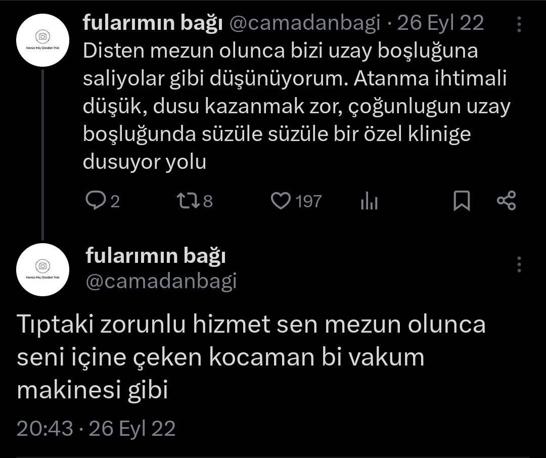 Bi gün dishekleri de devlete zorla atarlar mi acaba