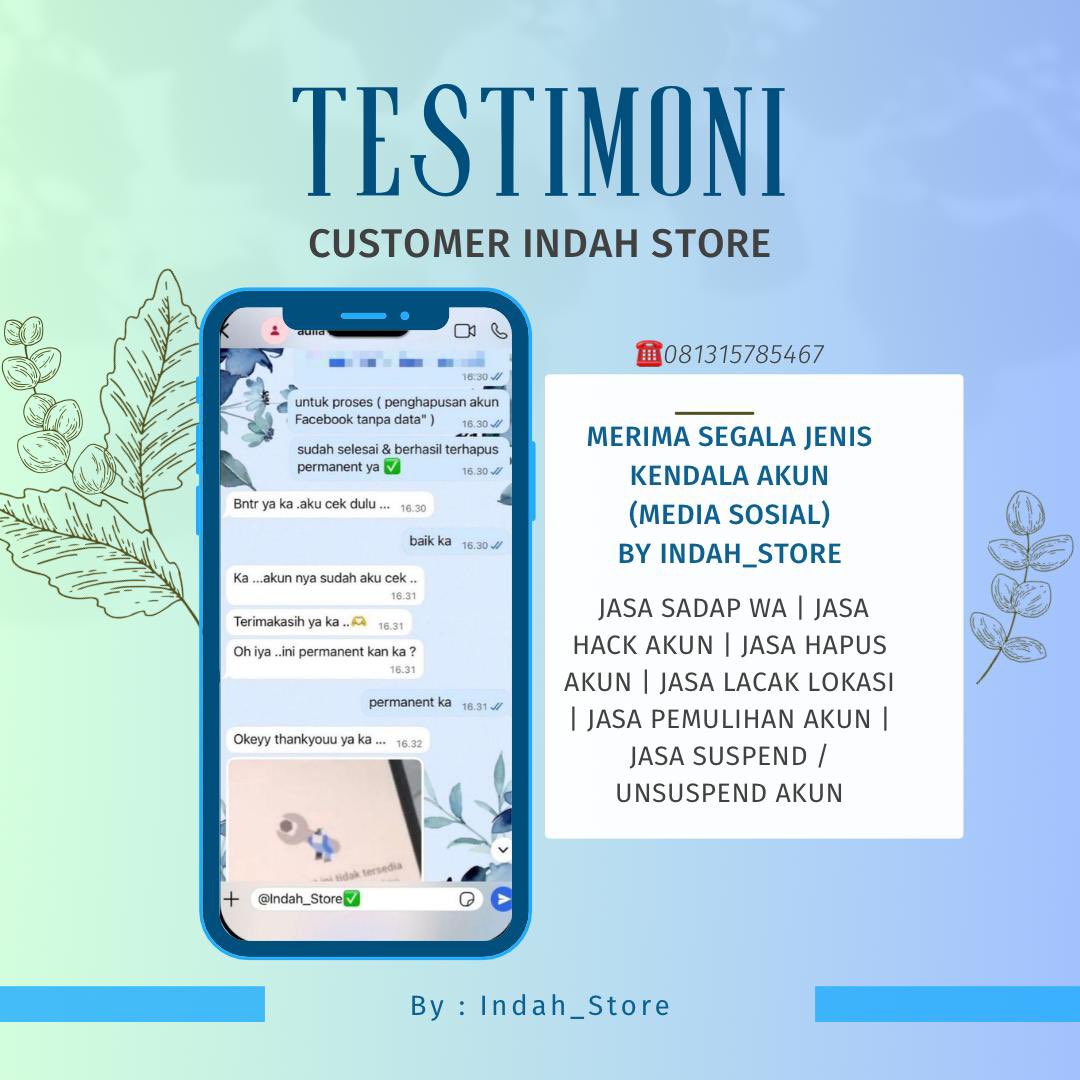 Indah store || Recovery & Delete Account || tweet media