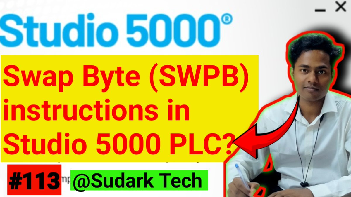 Sudark_Tech's tweet photo. Coming Soon......https://t.co/t7HRfs0RQI What is Swap Byte (SWPB)  instructions in Studio 5000 #Studio5000 #tutorial #automation #plcprogram #SudarkTech #programming https://t.co/TbrxoBuxNn