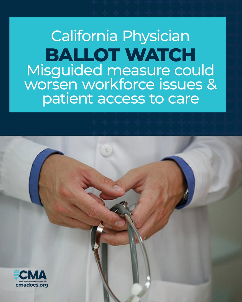CMAdocs's tweet photo. CMA opposes executive compensation ballot initiative, which fails to address the main drivers of health care costs and could destabilize care delivery systems without improving affordability - with NO clear benefit to patients. https://t.co/SZFCIW8kCV https://t.co/ZSbvuxWy66
