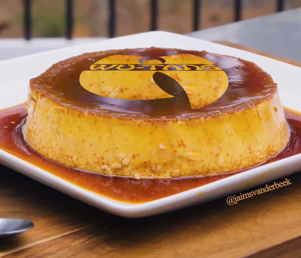 JaimsVanDerBeek's tweet photo. Wu Tang Flan https://t.co/KB8KQDxx9j