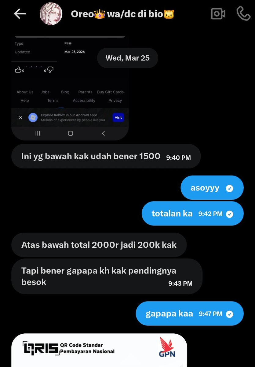 cenednod's tweet photo. hAI GUSYYY👋🏼 ned maw REKOMEN SELLER TERMAHADAHSYAT robux gamepass 🥁🥁 my one and only lovely kakeko sayangku kebanggaanku @ahliperkucingan
KENAPA?? selain robux gpnya murah, kakeko bisa direcokin dan ASIK??¡!!? bonusnya kakeko jadi pendengar yg baik :9 ily kakeko https://t.co/ydYYNXmSyr