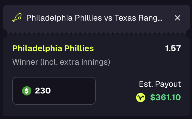 MikeTheGambler_'s tweet image. If the #Phillies win today I will give one person that likes and retweets this tweet $15 in $USDC or $SOL!

Must be following @MikeTheGambler_ to get DMd if you win!