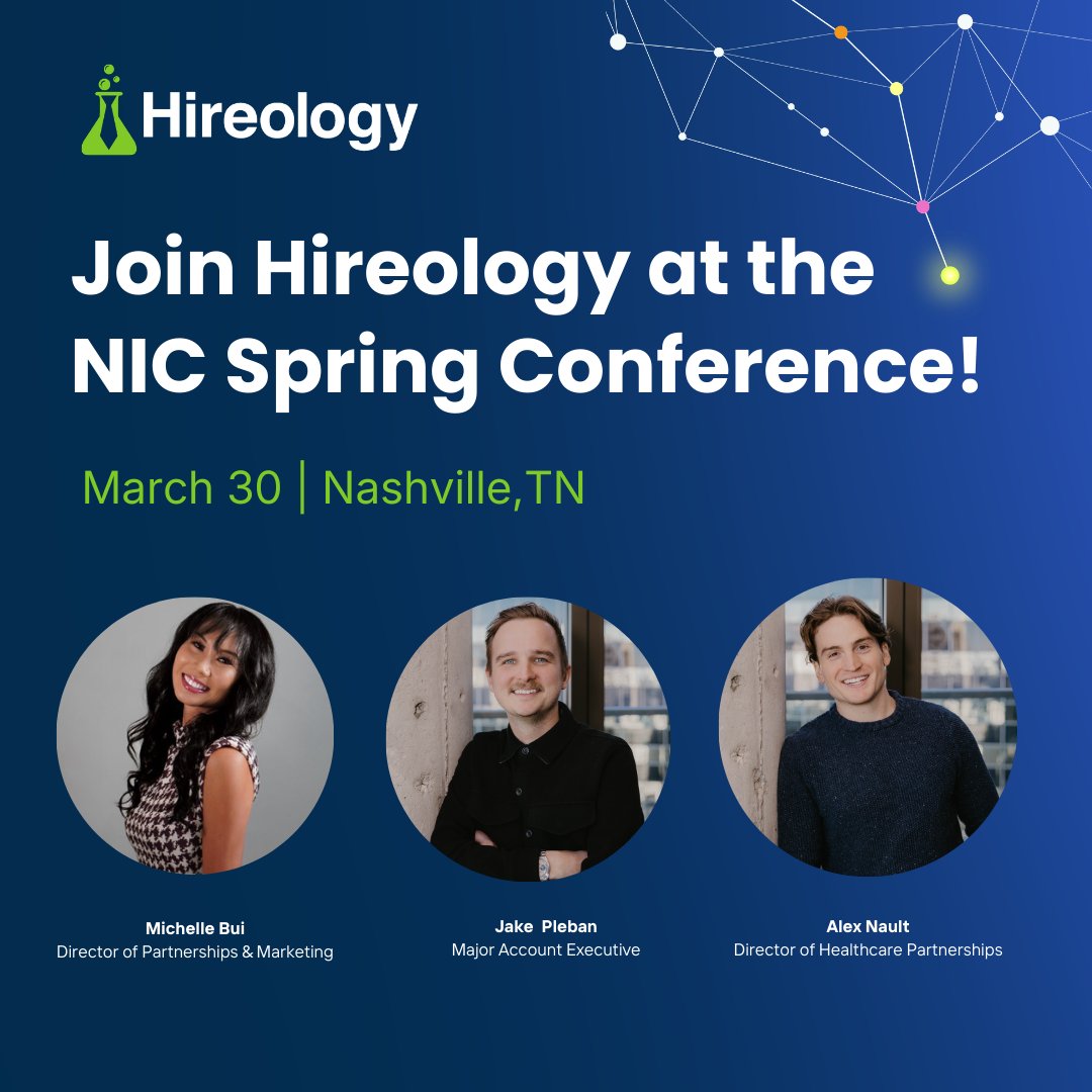 Hireology's tweet image. We’re heading to the 2026 @Natl_Inv_Ctr Spring Conference! 🤠

Join Hireology in Nashville from March 30 – April 1 to talk senior living workforce strategy, hiring automation, and retention. See you there! 

hubs.ly/Q048vrHP0

#NICSpring26 #SeniorLiving