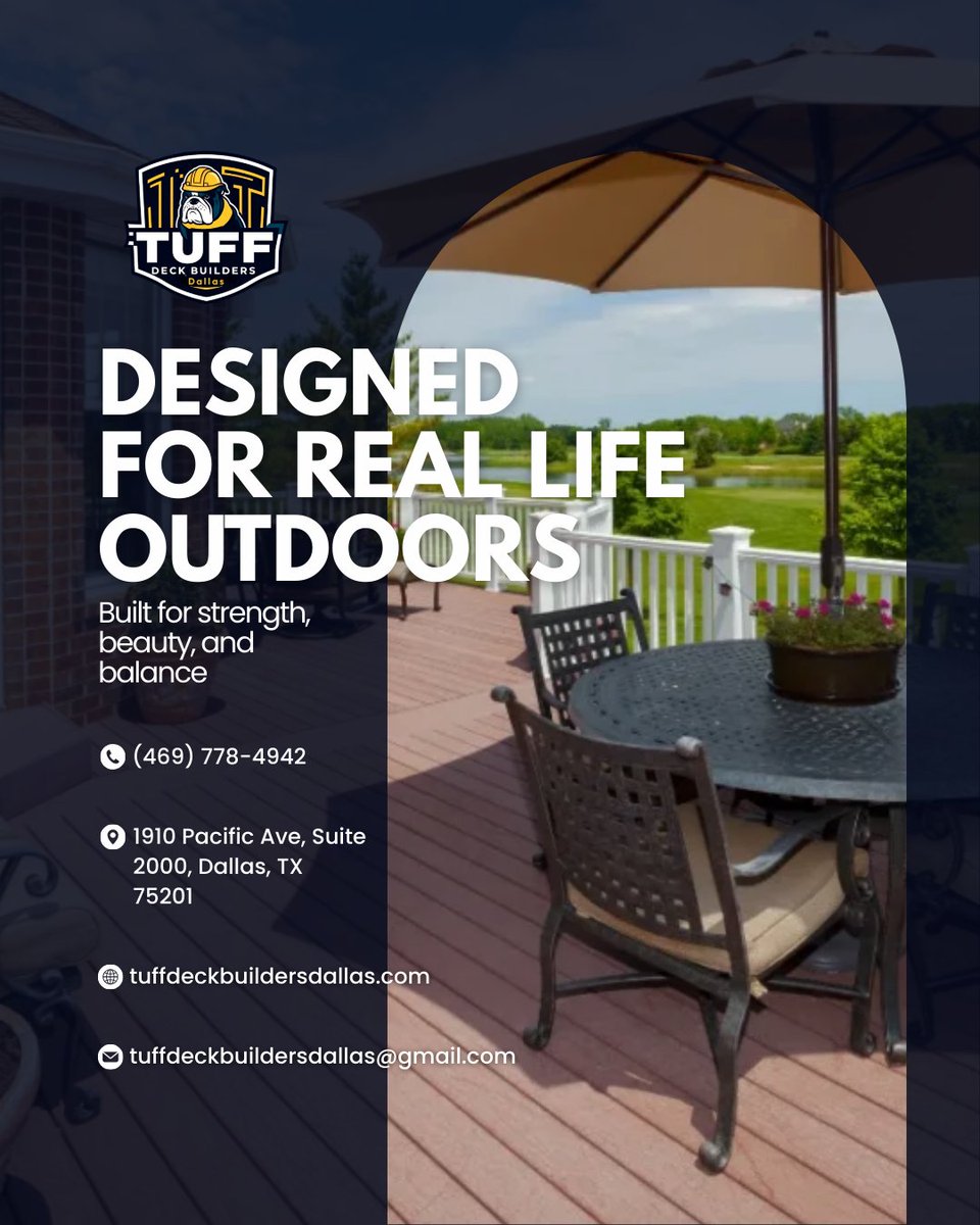 tuffdeckdallas's tweet photo. Finished deck, solid frame. Tuff Deck Builders Dallas used composite similar to TimberTech for low maintenance and long-term strength, with rails and stairs tied into the structure for safe https://t.co/6a2QJsE4Ag

#tuffdeckbuildersdallas #deckbuildersdallas #deckbuildingcompany https://t.co/zJKSC9Wnr9