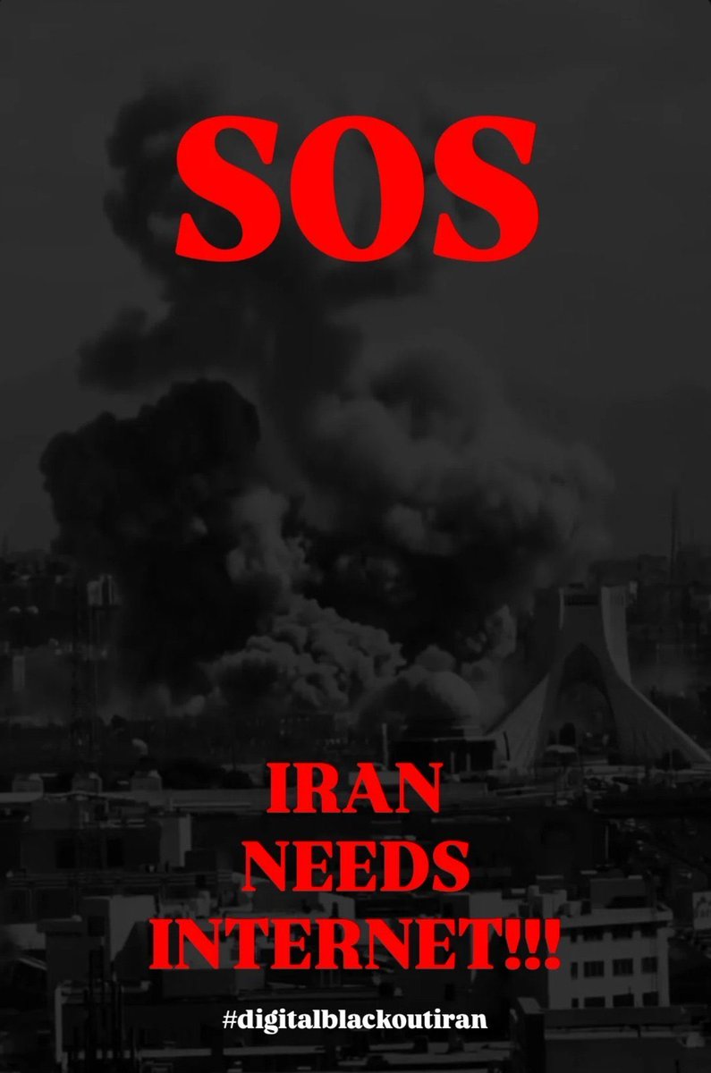 GoleGhorbat's tweet photo. For weeks, millions in Iran have been trapped in a digital blackout during war and crisis.
When the internet is shut down, truth is buried, voices are isolated, and people are left alone.
Iran needs internet. Now.
#DigitalBlackOutIran‌ https://t.co/3LjBUyGKNH