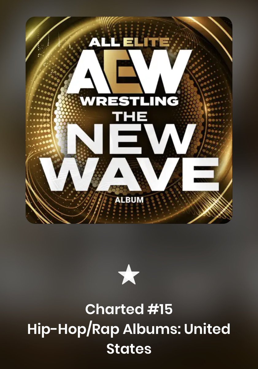 MikeyRukus's tweet photo. The Hip Hop Themes on the #AEW New Wave album has driven us to debut on the Global iTunes Hip Hop Albums chart at #15!
🤘🏽😝🤘🏽 https://t.co/AueKXiRljX