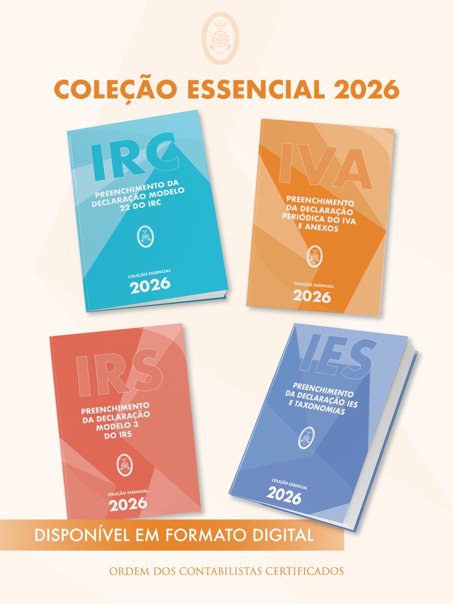 «Coleção Essencial 2026» disponível
Versões digitais dos quatro manuais já podem ser descarregadas.
Mais informação aqui: occ.pt/pt-pt/noticias…