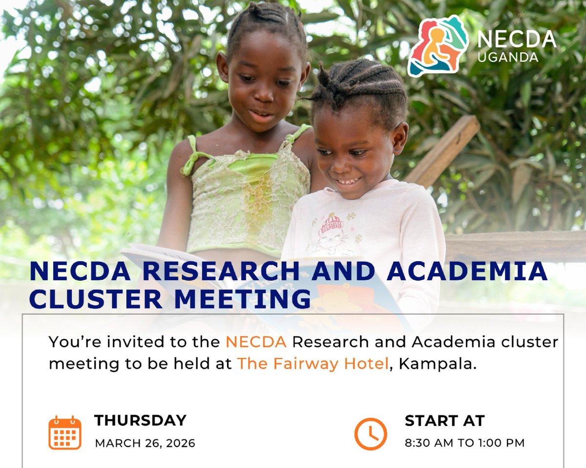 MaevaMiranda10's tweet photo. Honored to represent  NORRU at the NECDA Research &amp; Academia Cluster Meeting, hosted by AfriChild Centre at The Fairway Hotel. 🇺🇬
As Head of the Kampala Hub at NORRU, I’m thrilled to see us moving from theory to real-world impact. Our focus? https://t.co/8jZ6UkeUhV