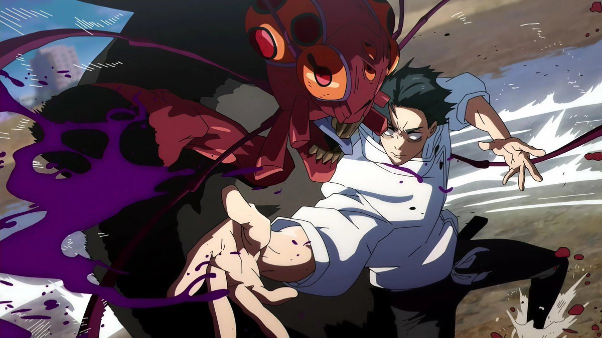 BRUTALIDAD KAISEN.
Animación exquisita. Los planos, la cinematográfica, coreografías son simplemente adrenalina, destrucción y belleza poderosa.
La banda sonora imponente, masiva.
Y YUTA OKKOTSU APOTEOSICAMENTE MONSTRUOSO. 
El MEJOR episodio de TODA la serie. 
El MEJOR PERSONAJE
