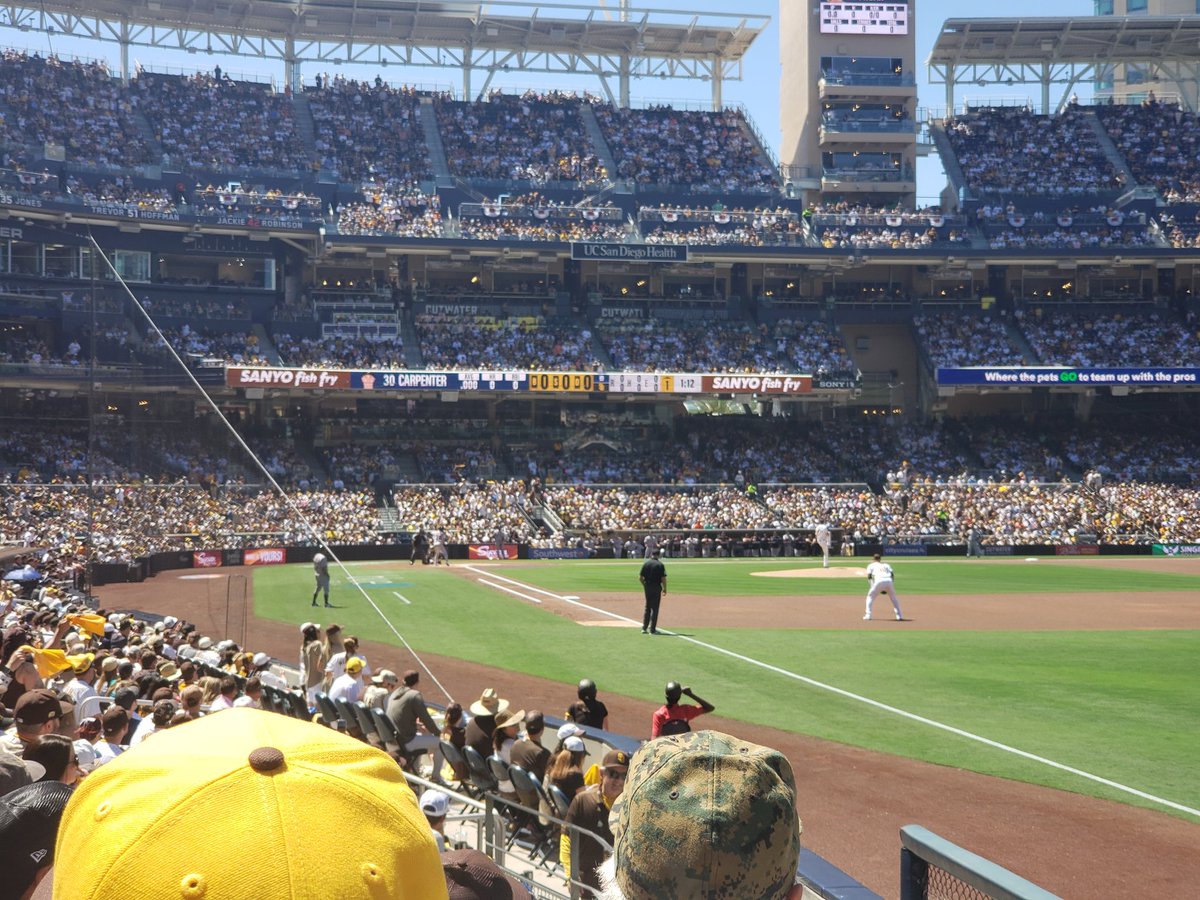 bernsrose's tweet photo. Opening day I love you I missed you 💛 but dang that @Padres result was tough today https://t.co/uzBz7dtS0z