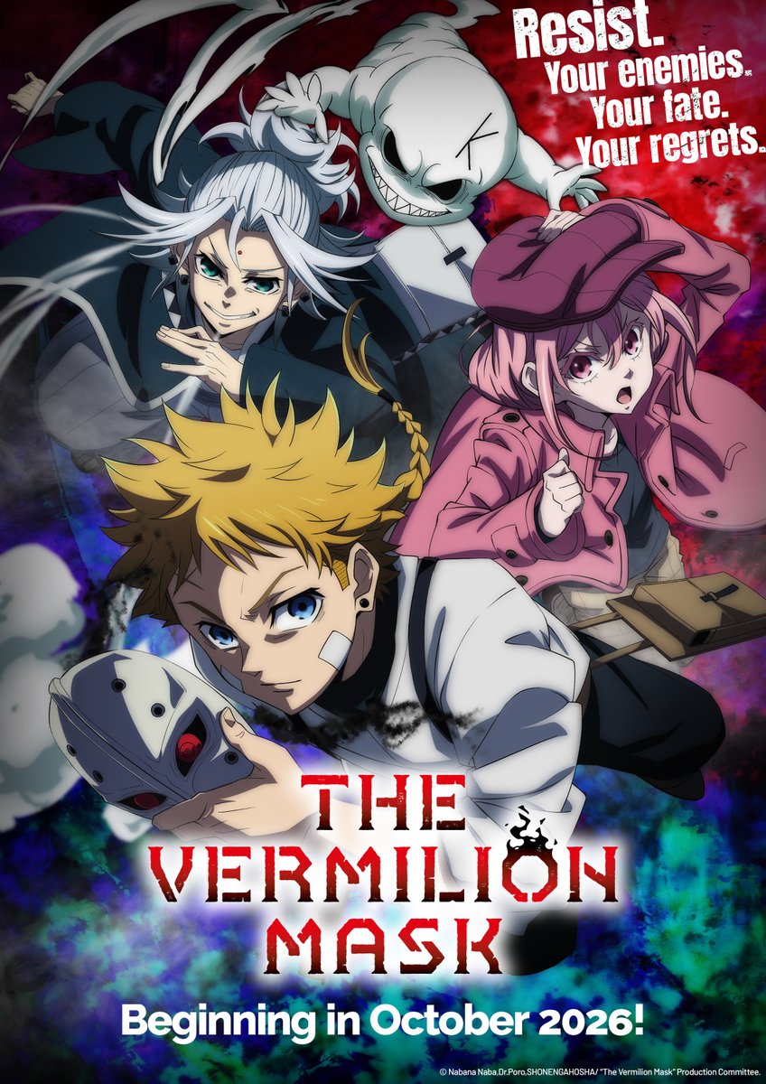 Which mask are you wearing? 🎭 The Vermilion Mask comes to Crunchyroll in October 2026!

Read about it: got.cr/TheVermilionMa…